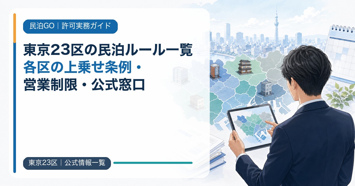 東京23区の民泊ルール一覧｜各区の上乗せ条例・営業制限・公式窓口