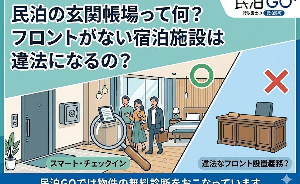 民泊の玄関帳場って何？フロントがない宿泊施設は違法になるの？