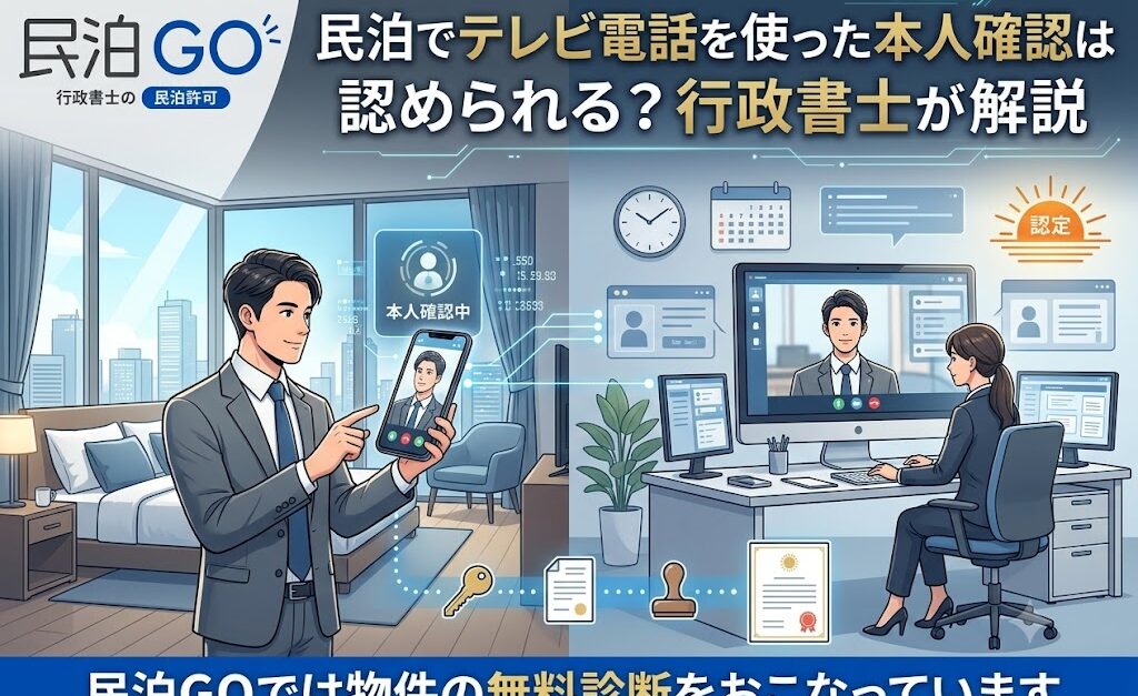 民泊でテレビ電話を使った本人確認は認められる？行政書士が解説