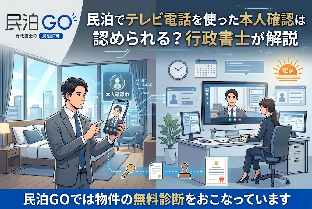 民泊でテレビ電話を使った本人確認は認められる？行政書士が解説