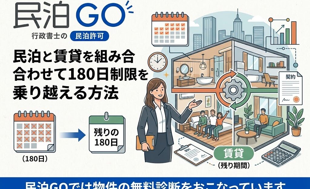 民泊と賃貸を組み合わせて180日制限を乗り越える方法