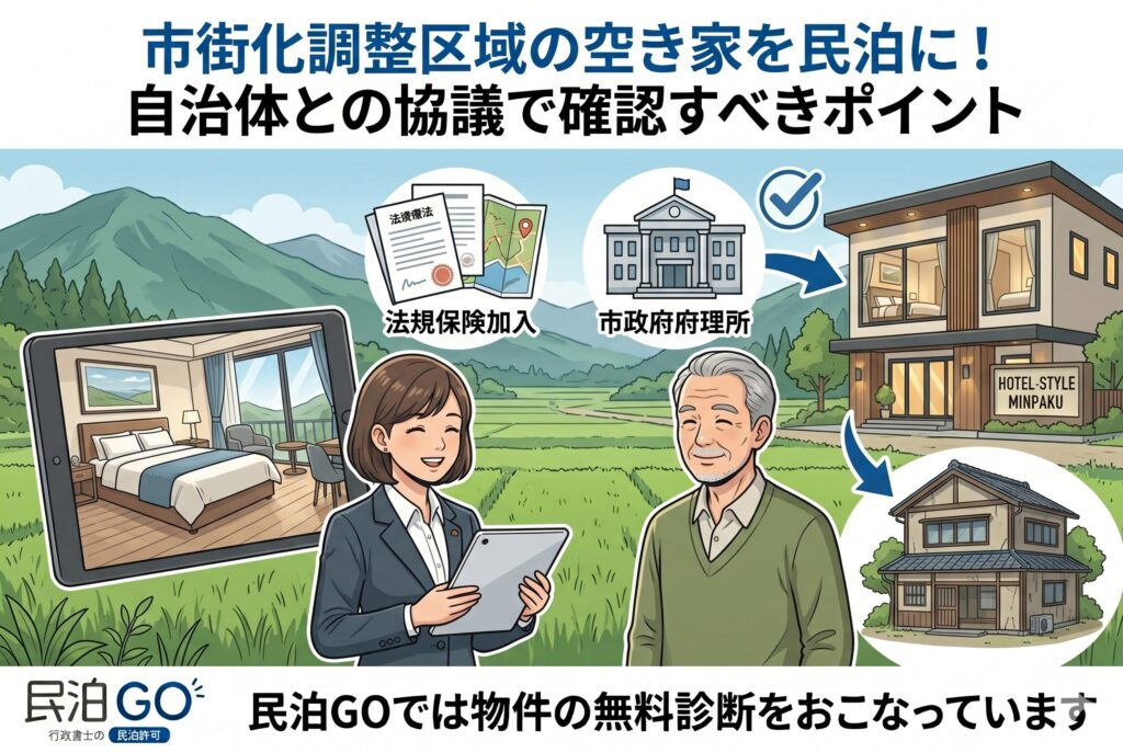 市街化調整区域の空き家を民泊に！自治体との協議で確認すべきポイント