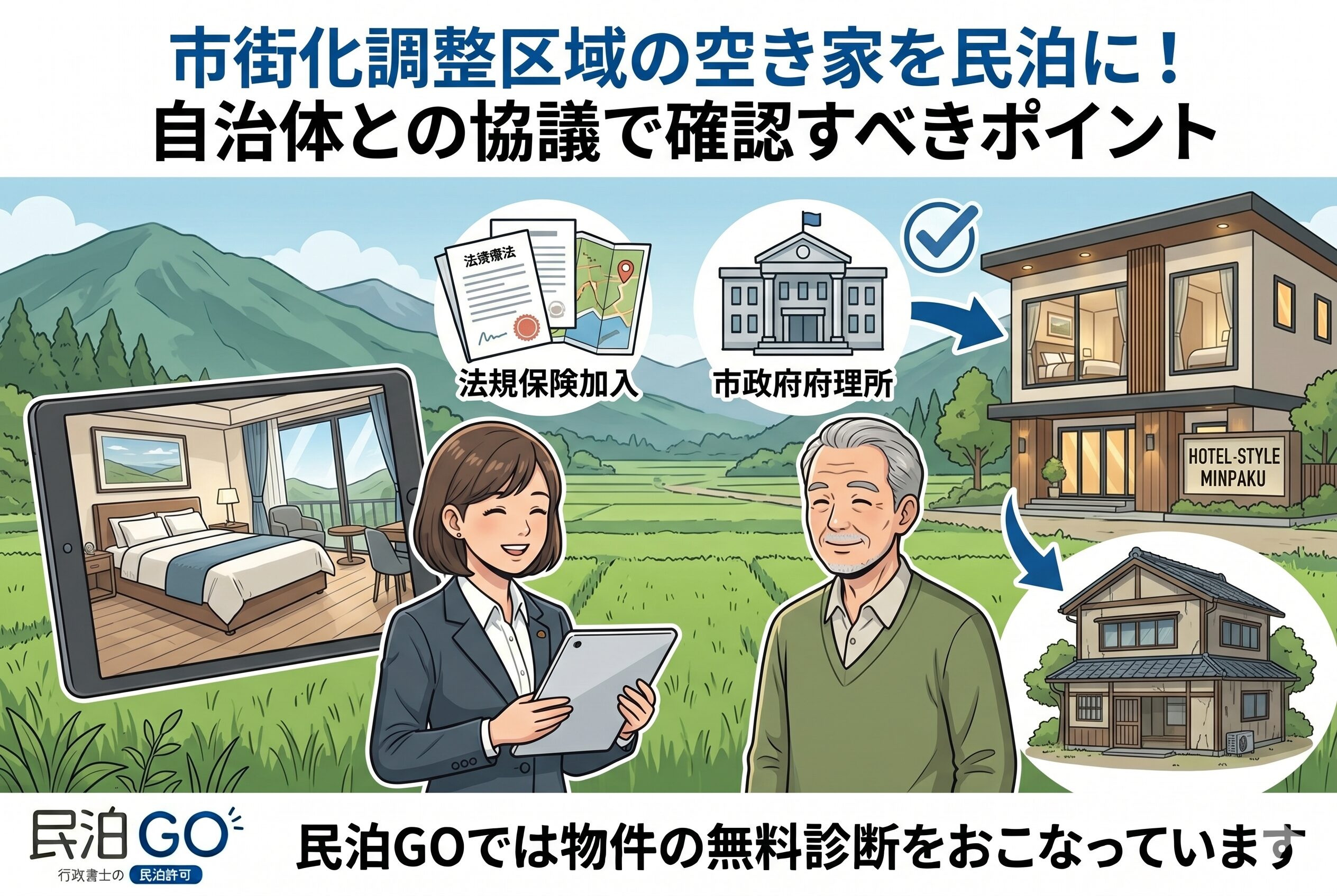市街化調整区域の空き家を民泊に！自治体との協議で確認すべきポイント