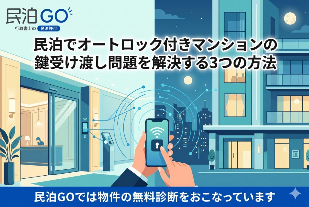 民泊でオートロック付きマンションの鍵受け渡し問題を解決する3つの方法