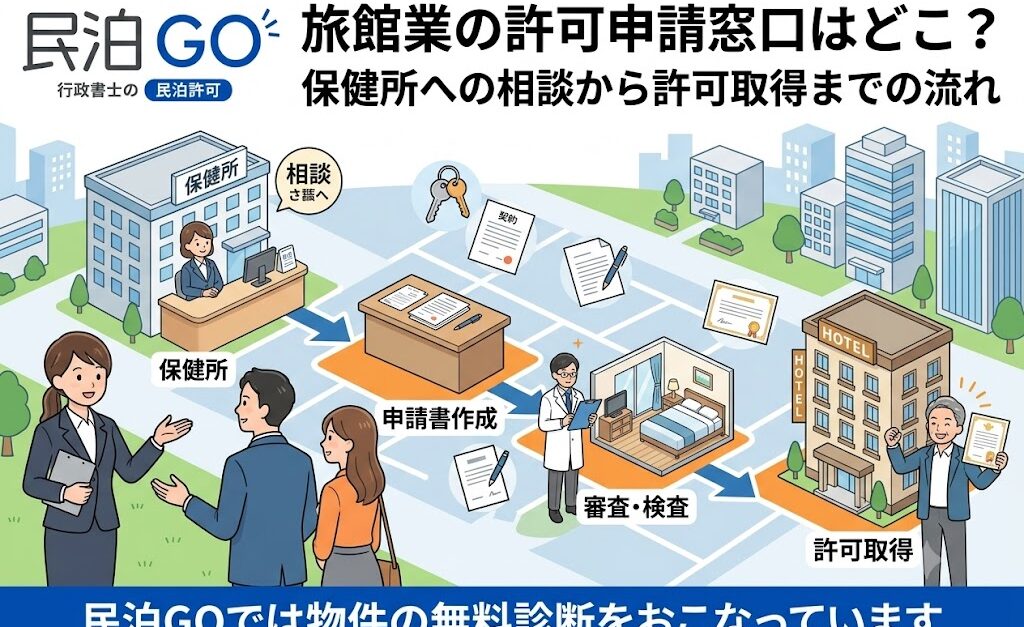 旅館業の許可申請窓口はどこ？保健所への相談から許可取得までの流れ