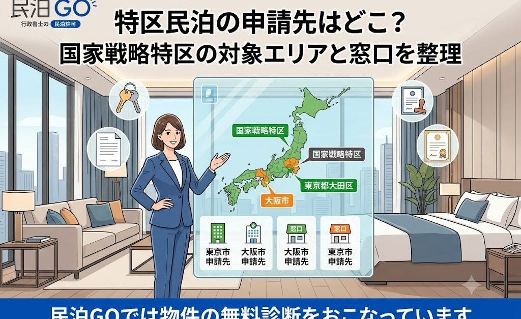 特区民泊の申請先はどこ？国家戦略特区の対象エリアと窓口を整理
