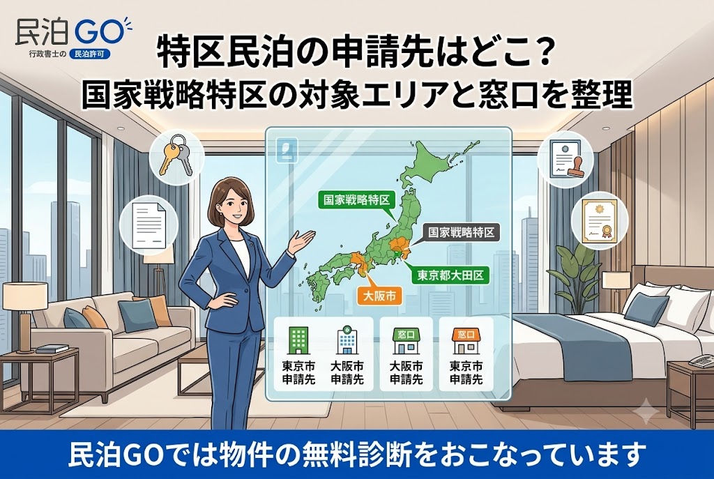 特区民泊の申請先はどこ？国家戦略特区の対象エリアと窓口を整理