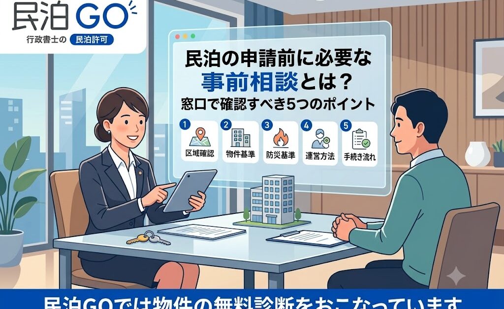 民泊の申請前に必要な事前相談とは？窓口で確認すべき5つのポイント