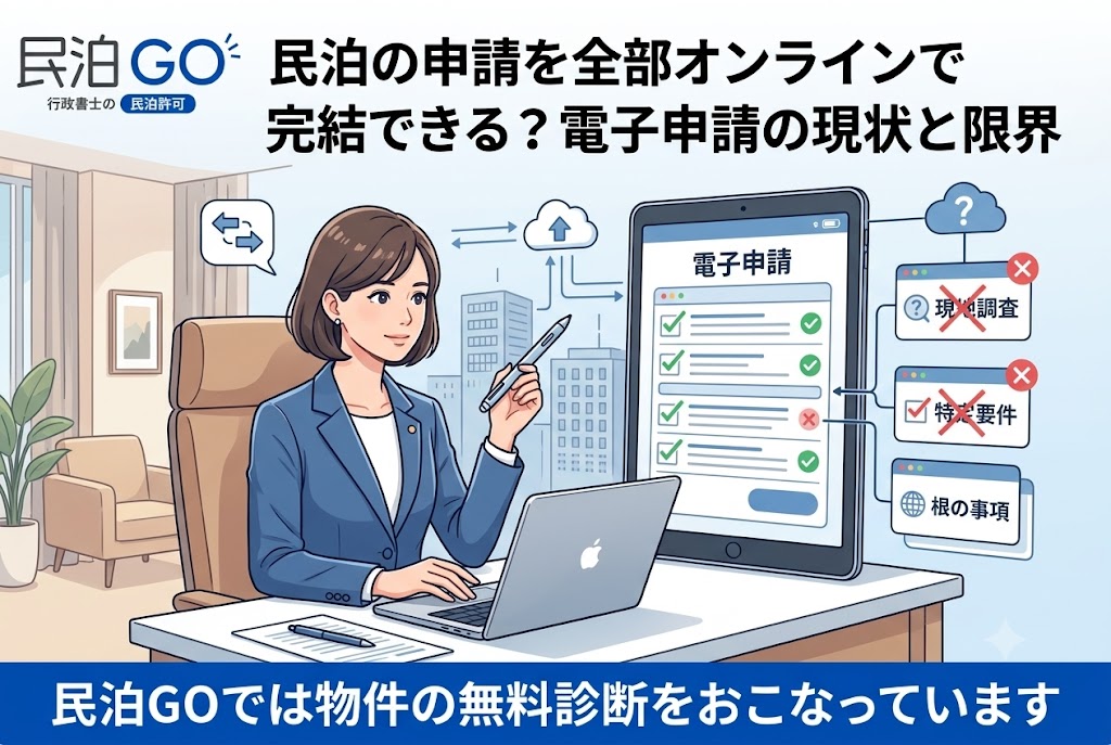 民泊の申請を全部オンラインで完結できる？電子申請の現状と限界