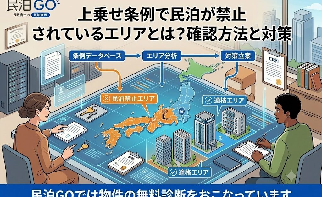上乗せ条例で民泊が禁止されているエリアとは？確認方法と対策