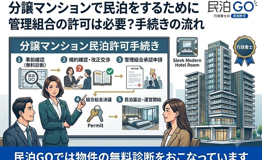 分譲マンションで民泊をするために管理組合の許可は必要？手続きの流れ