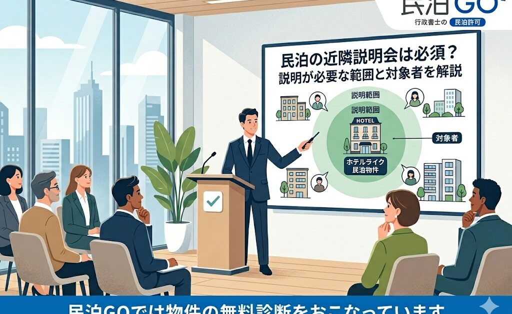 民泊の近隣説明会は必須？説明が必要な範囲と対象者を解説