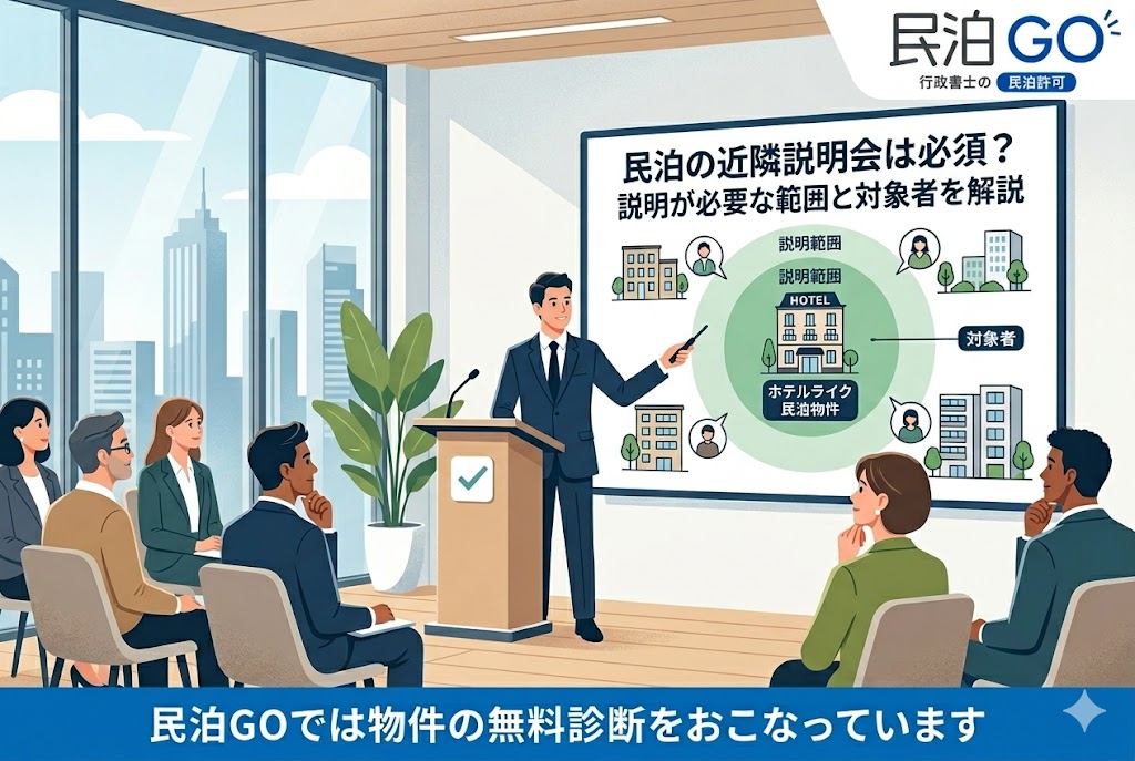 民泊の近隣説明会は必須？説明が必要な範囲と対象者を解説