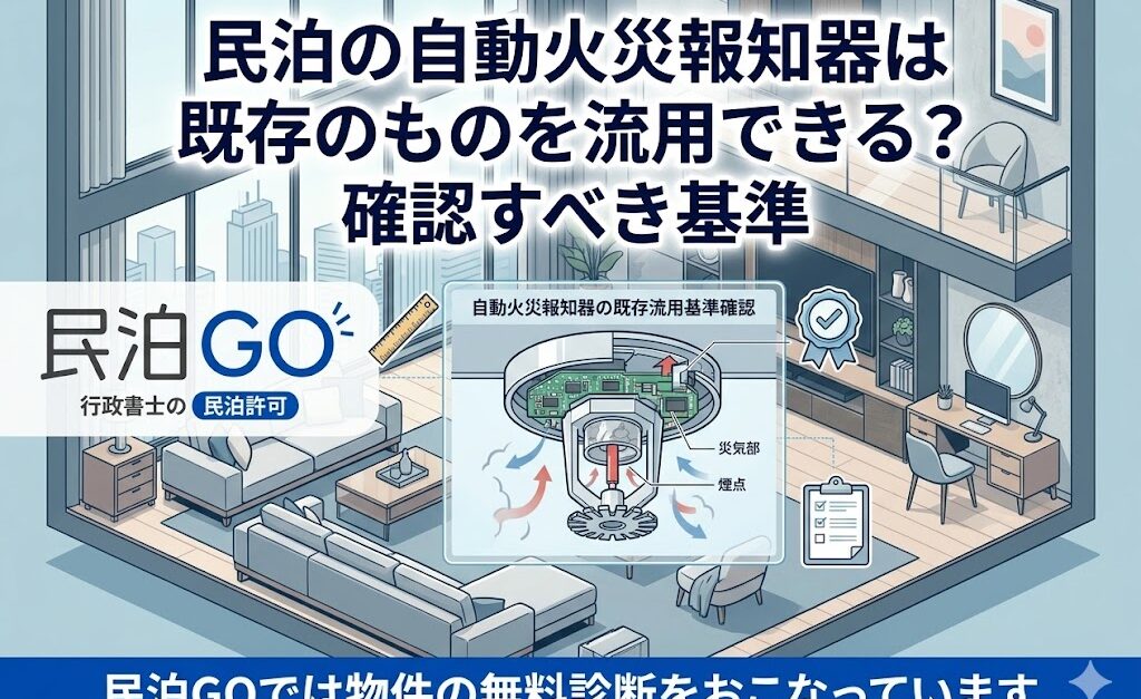 民泊の自動火災報知器は既存のものを流用できる？確認すべき基準