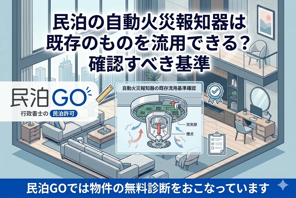 民泊の自動火災報知器は既存のものを流用できる？確認すべき基準