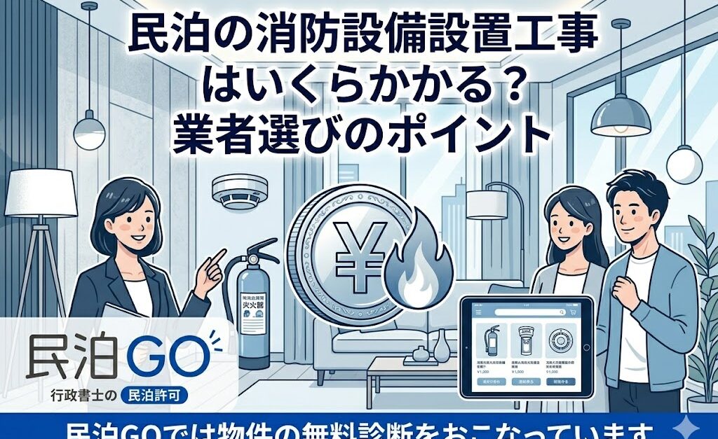 民泊の消防設備設置工事はいくらかかる？業者選びのポイント