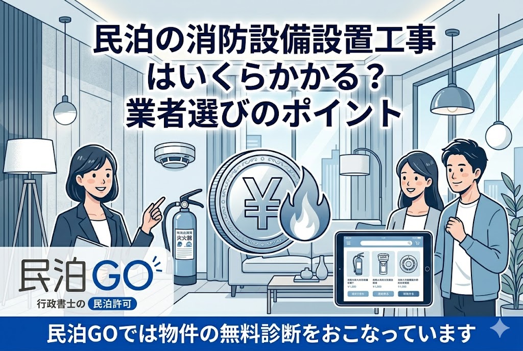 民泊の消防設備設置工事はいくらかかる？業者選びのポイント