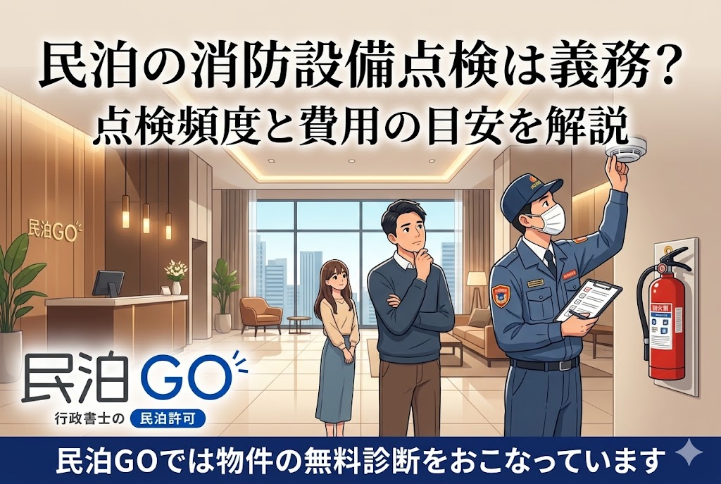 民泊の消防設備点検は義務？点検頻度と費用の目安を解説
