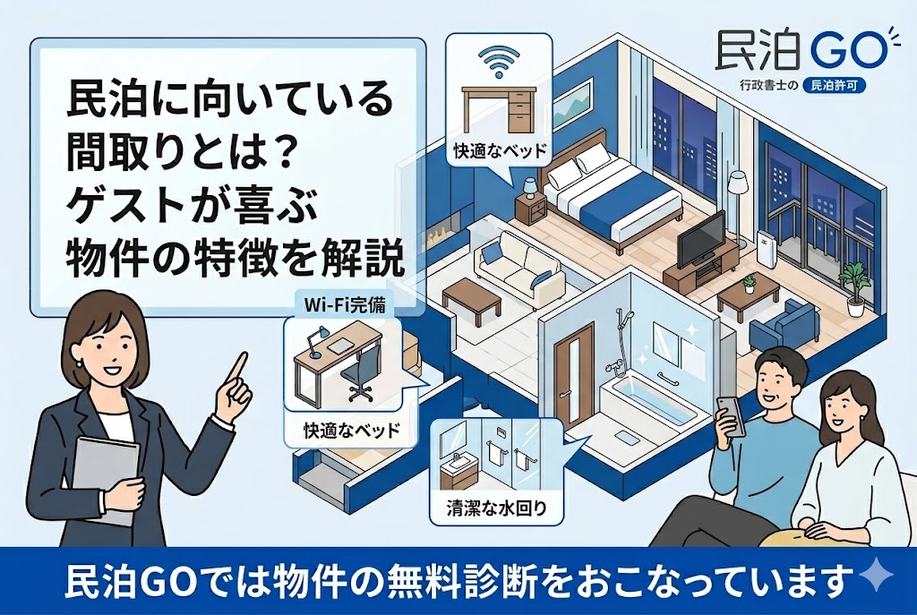 民泊に向いている間取りとは？ゲストが喜ぶ物件の特徴を解説