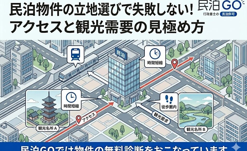 民泊物件の立地選びで失敗しない！アクセスと観光需要の見極め方