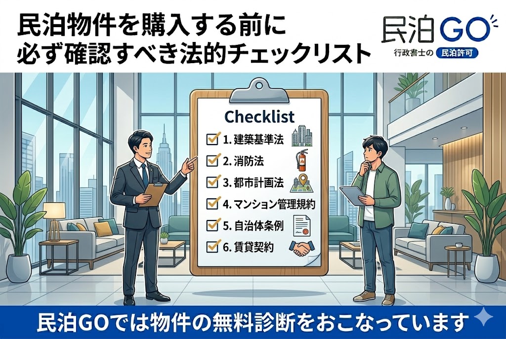 民泊物件を購入する前に必ず確認すべき法的チェックリスト