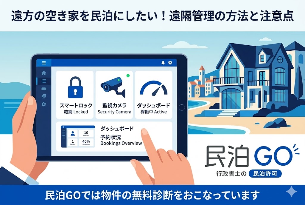 遠方の空き家を民泊にしたい！遠隔管理の方法と注意点