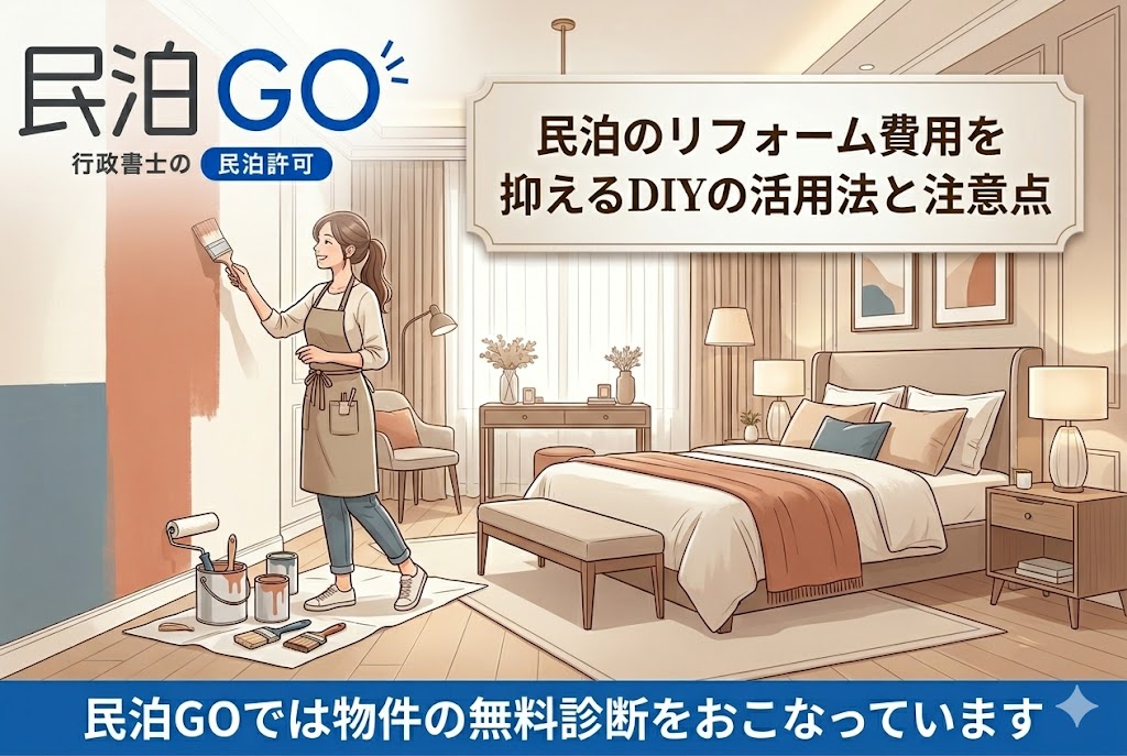 民泊のリフォーム費用を抑えるDIYの活用法と注意点