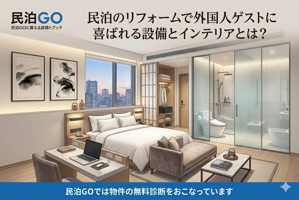 民泊のリフォームで外国人ゲストに喜ばれる設備とインテリアとは？