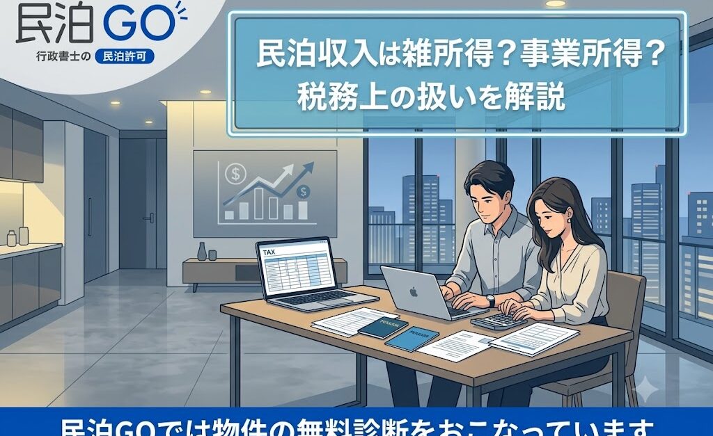 民泊収入は雑所得？事業所得？税務上の扱いを解説