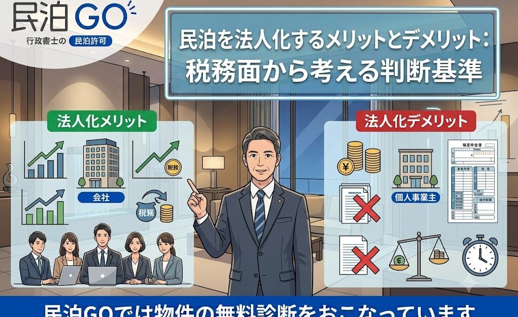 民泊を法人化するメリットとデメリット：税務面から考える判断基準