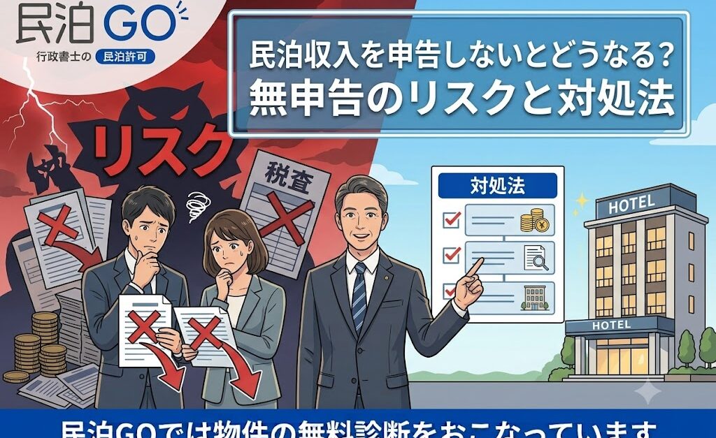 民泊収入を申告しないとどうなる？無申告のリスクと対処法