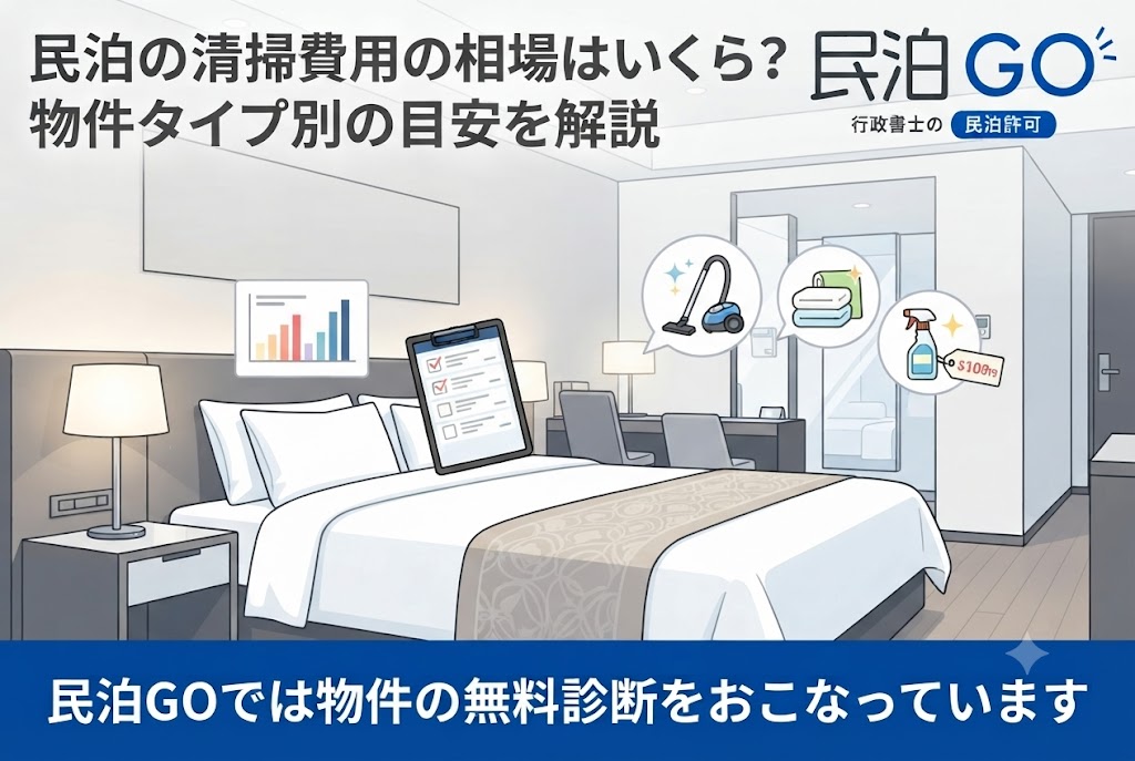 民泊の清掃費用の相場はいくら？物件タイプ別の目安を解説