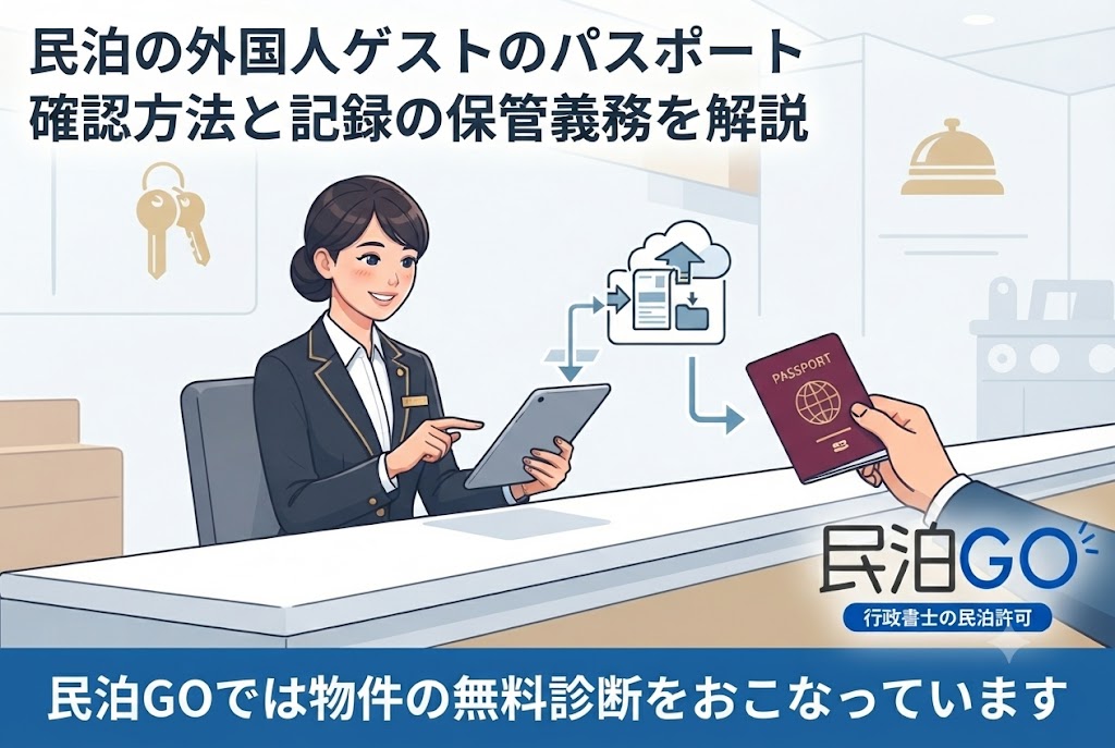 民泊の外国人ゲストのパスポート確認方法と記録の保管義務を解説