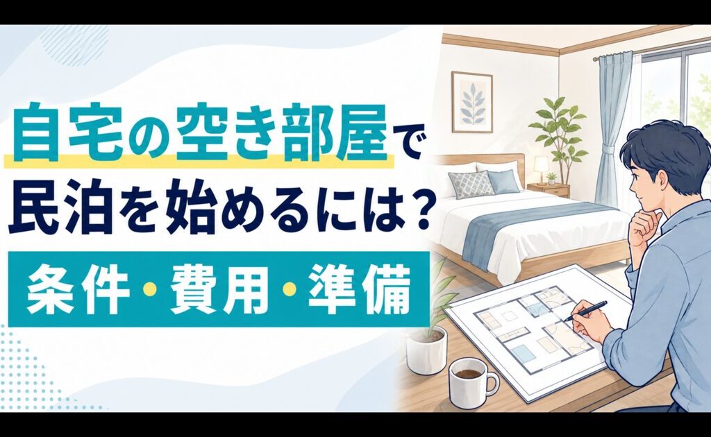 自宅の空き部屋で民泊を始めるには？家主居住型の条件・費用・準備