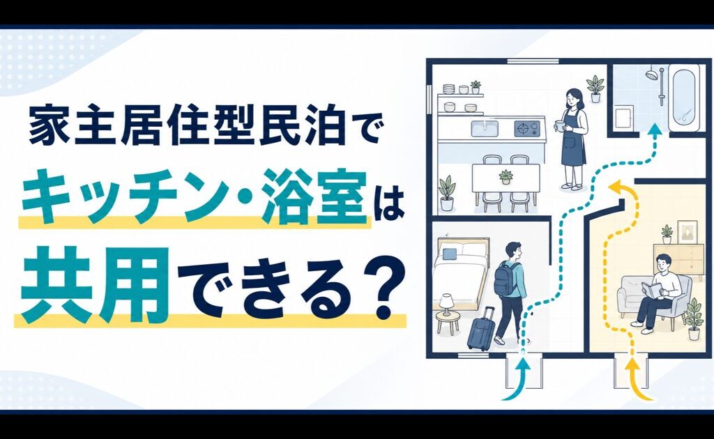 家主居住型民泊でキッチン・浴室は共用できる？届出範囲と運営ルール