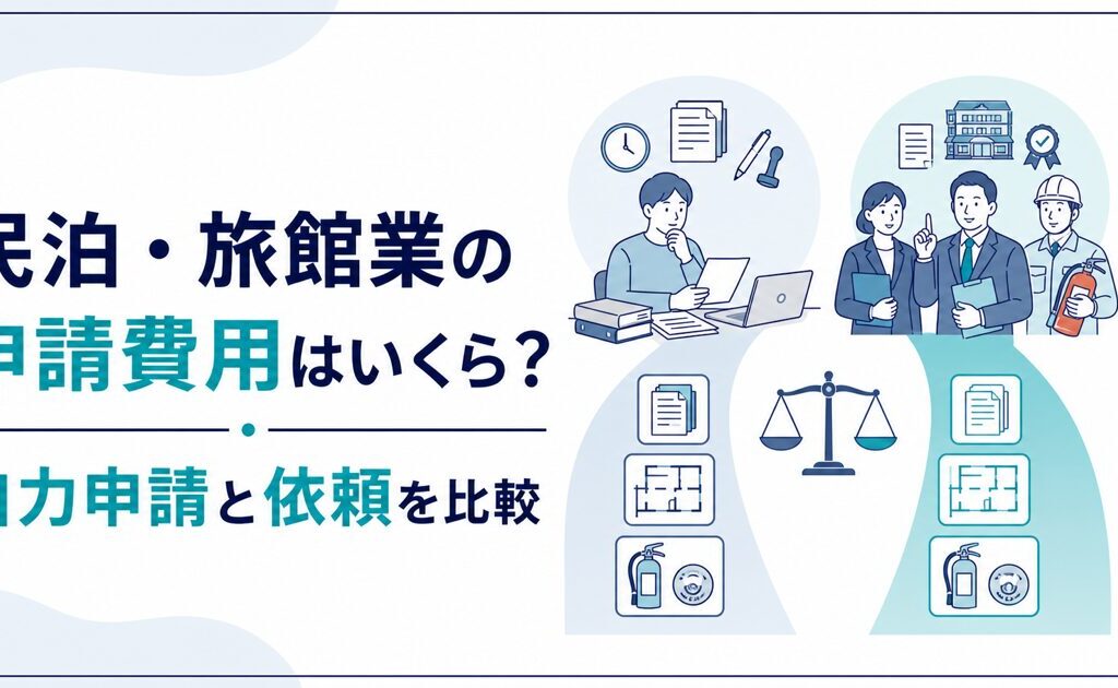 民泊・旅館業の申請費用はいくら？自力申請と行政書士依頼を総額で比較