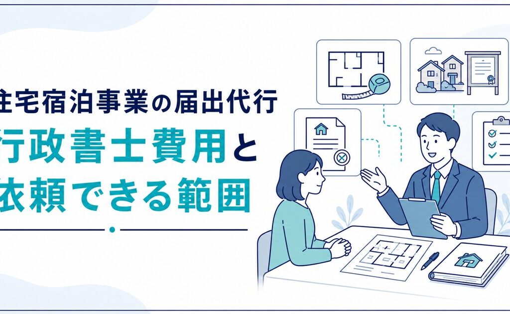 住宅宿泊事業の届出代行費用はいくら？行政書士へ依頼できる範囲
