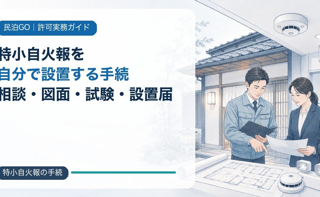 特小自火報を自分で設置する手続｜民泊・旅館業の消防署相談・図面・試験・設置届