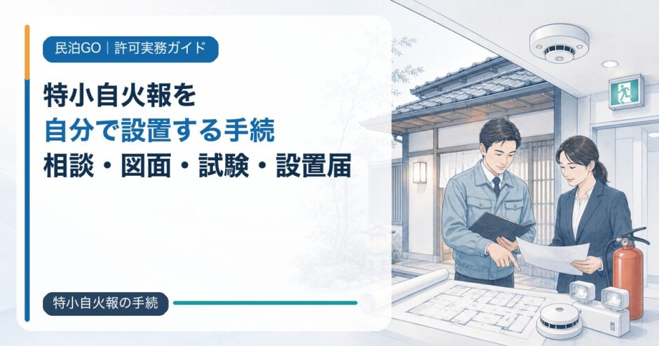 特小自火報を自分で設置する手続｜民泊・旅館業の消防署相談・図面・試験・設置届