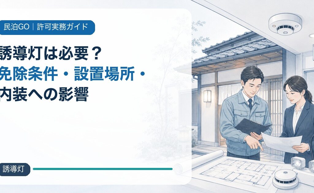 民泊・旅館業の誘導灯は必要？免除条件・設置場所・内装への影響
