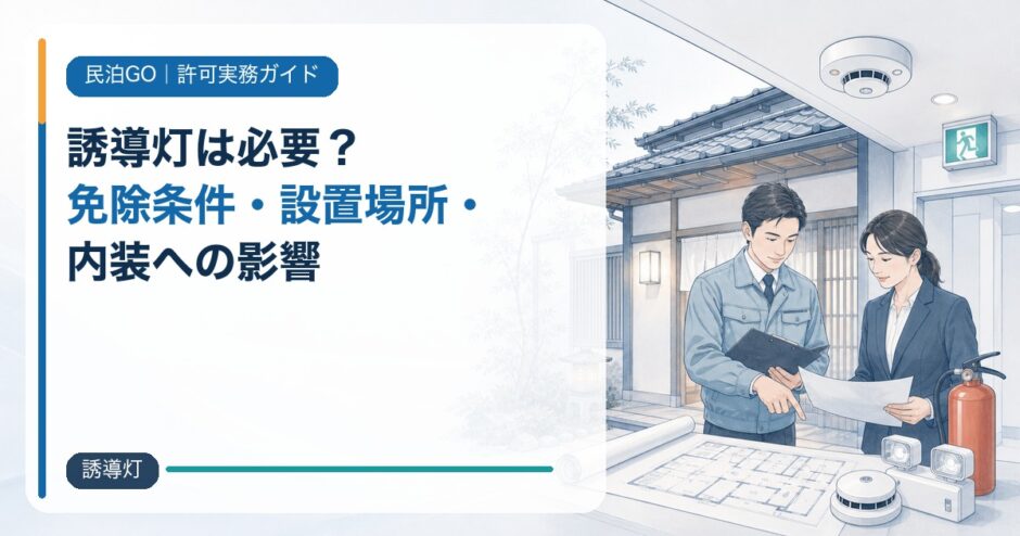 民泊・旅館業の誘導灯は必要？免除条件・設置場所・内装への影響