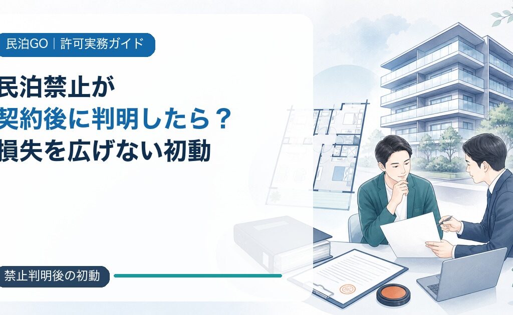 民泊禁止マンションを購入・契約した後にすべきこと｜損失を広げない初動