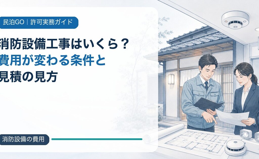 民泊・旅館業の消防設備工事はいくら？費用が変わる条件と見積の見方