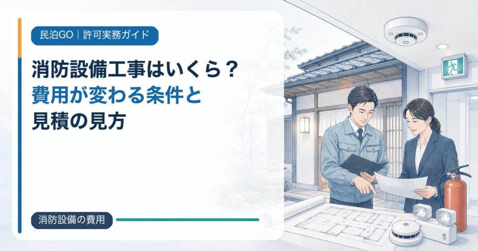 民泊・旅館業の消防設備工事はいくら？費用が変わる条件と見積の見方
