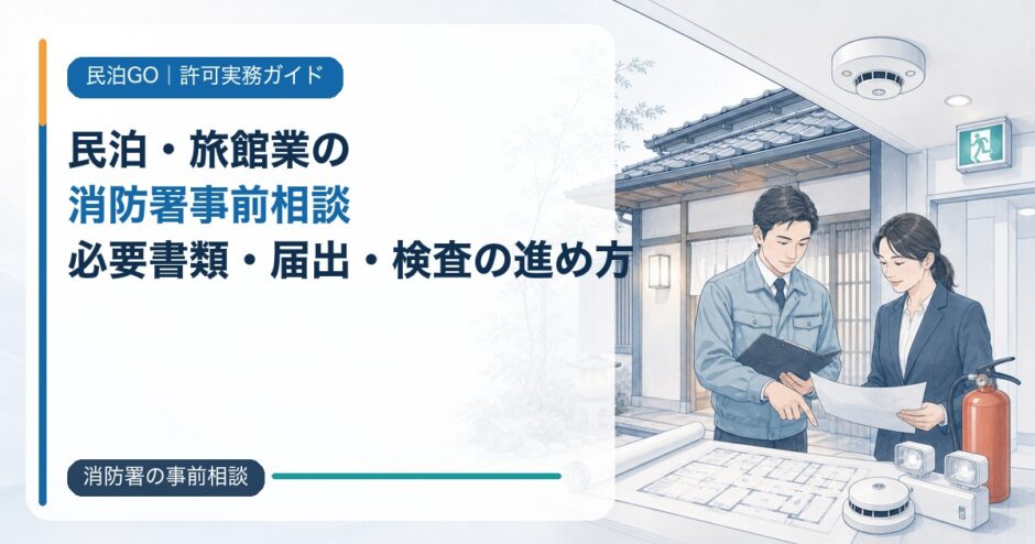 民泊・旅館業の消防署事前相談｜必要書類・届出・検査の進め方