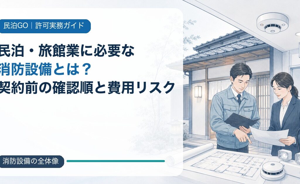 民泊・旅館業に必要な消防設備とは？契約前に確認する順番と費用リスク