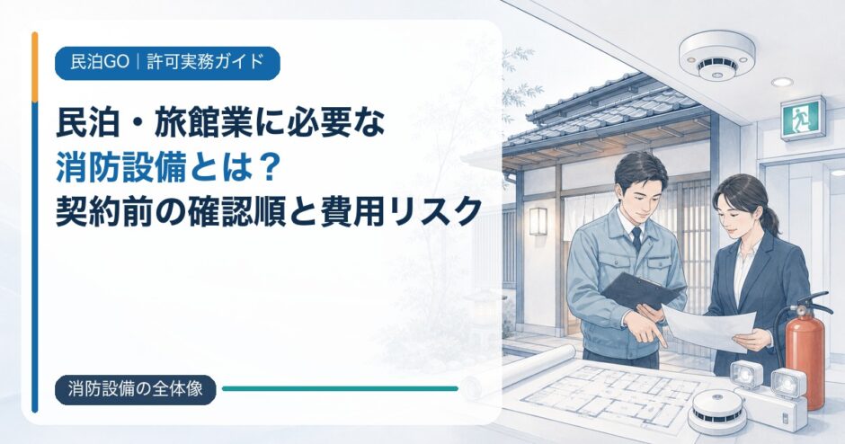 民泊・旅館業に必要な消防設備とは？契約前に確認する順番と費用リスク
