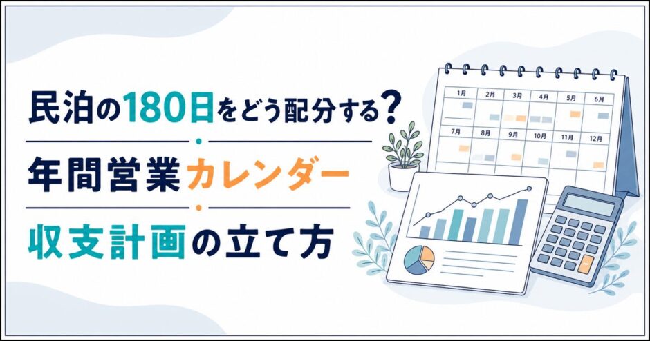 民泊の180日をどう配分する？年間営業カレンダーと収支計画の立て方