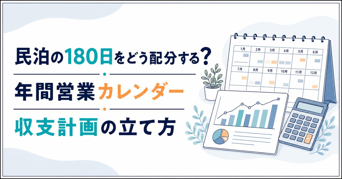 民泊の180日をどう配分する?年間営業カレンダーと収支計画の立て方