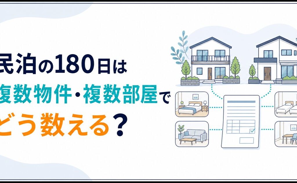民泊の180日は複数物件・複数部屋でどう数える？届出住宅単位を図解